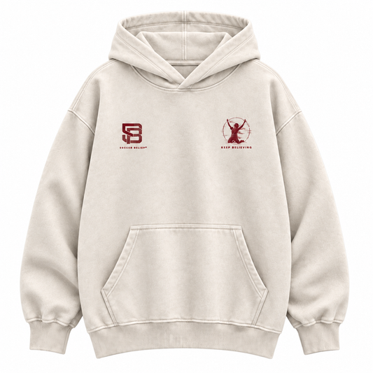 Keep Believing — Washed Oversized Hoodie