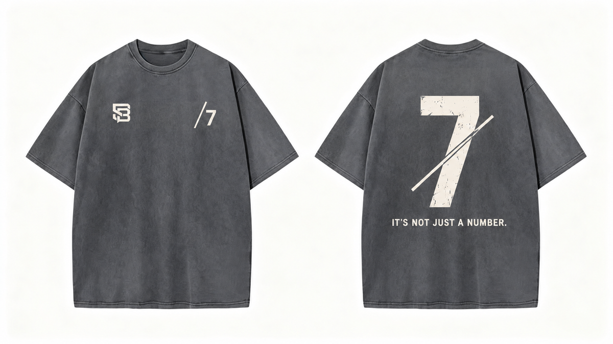 Not Just a Number #7 — Washed Oversized Tee