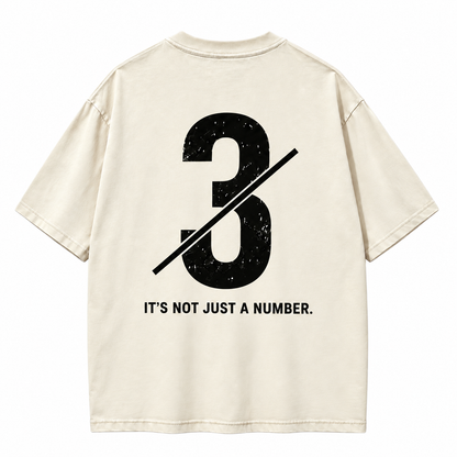 Not Just a Number #3 — Washed Oversized Tee
