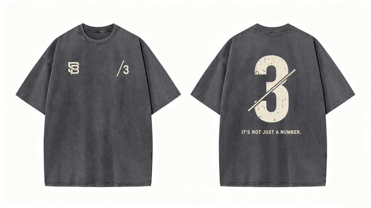 Not Just a Number #3 — Washed Oversized Tee