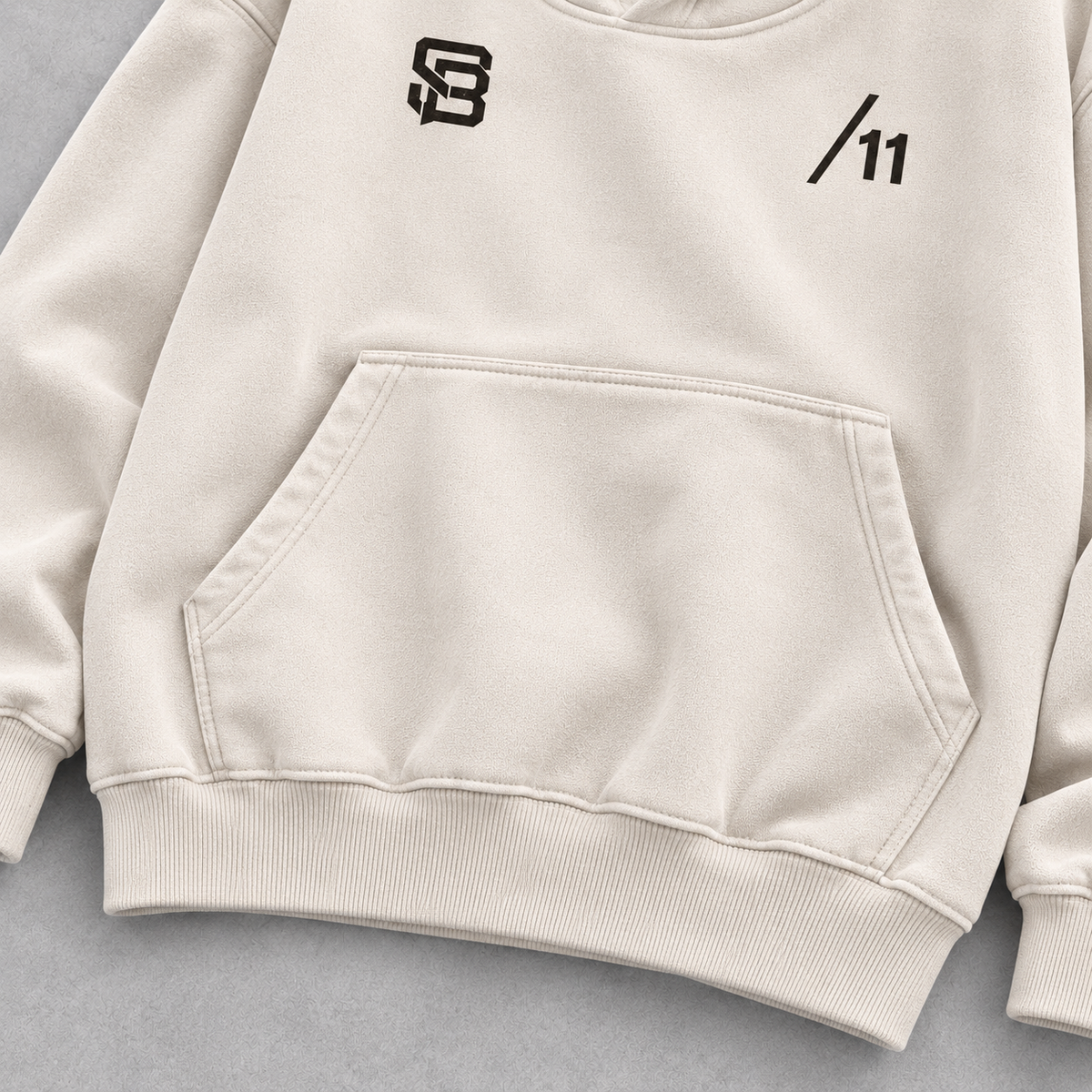 DOUBLE MARK 11 — Washed Oversized Hoodie