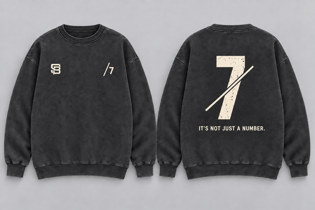 BREAK THE LINE — Washed Oversized Crewneck