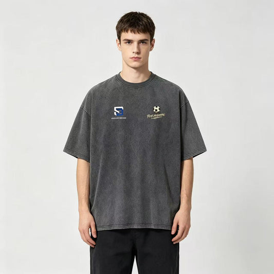 Play Anywhere Street Football Graphic Oversized T-Shirt – 240 GSM Heavyweight Combed Cotton Unisex Tee