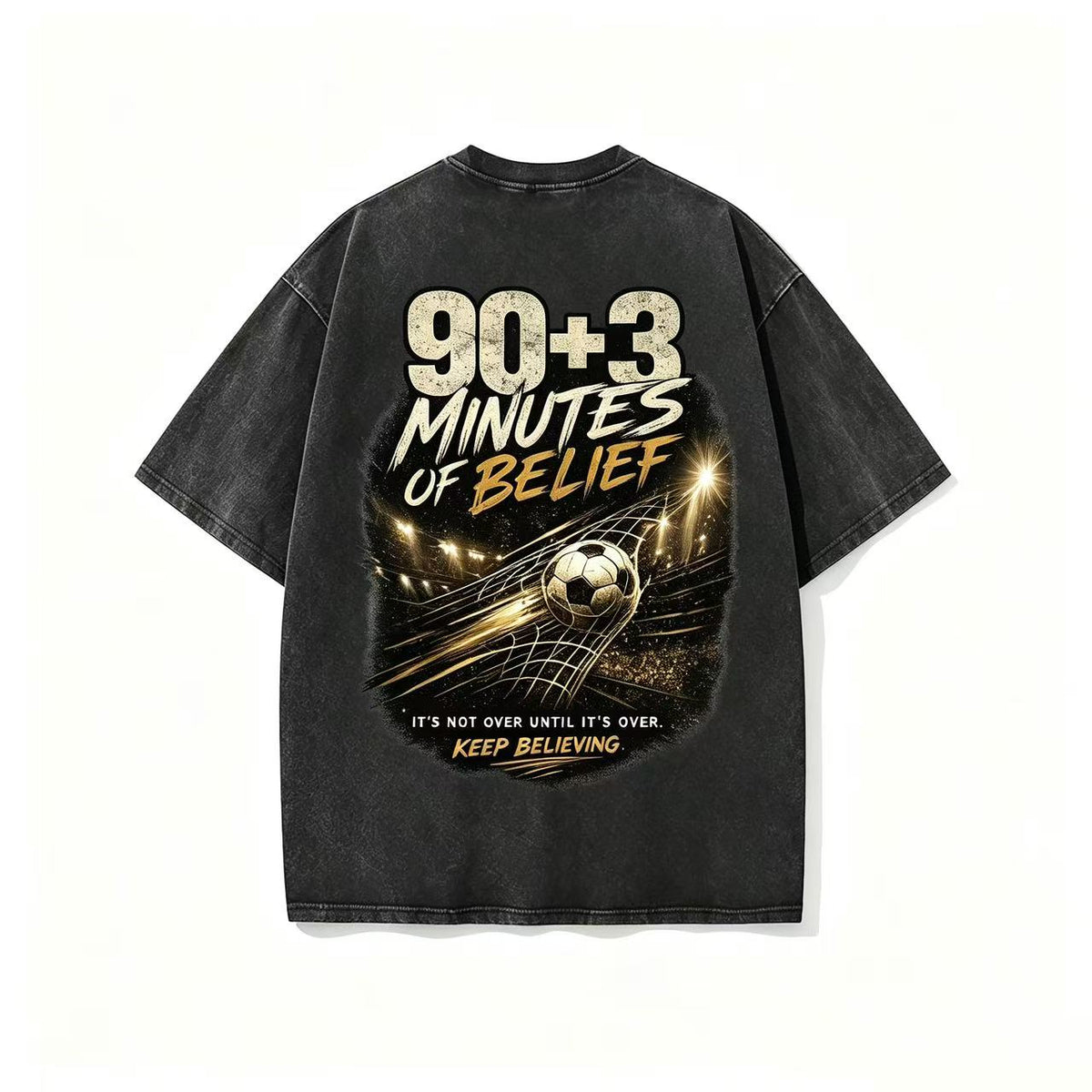 90+3 — Gewaschenes Oversize-T-Shirt