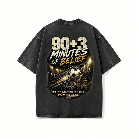 90+3 — Washed Oversized Tee