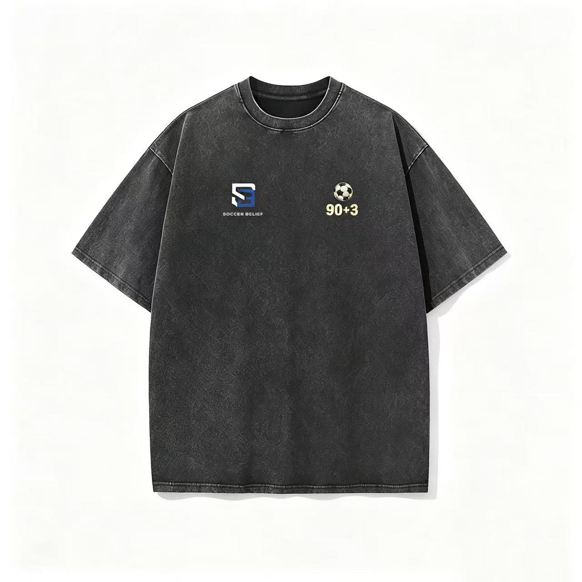90+3 — Gewaschenes Oversize-T-Shirt