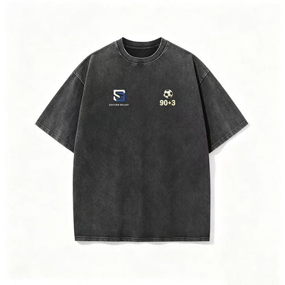 90+3 — Gewaschenes Oversize-T-Shirt