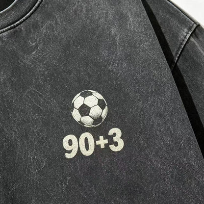 90+3 — Gewaschenes Oversize-T-Shirt