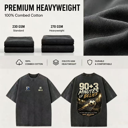 90+3 — Gewaschenes Oversize-T-Shirt