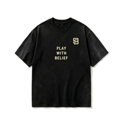 Play With Belief — Gewaschenes T-Shirt