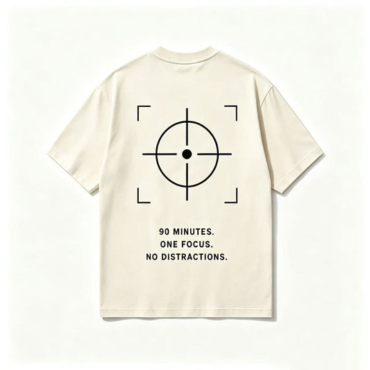 90 Minutes. One Focus. — Washed Oversized Tee