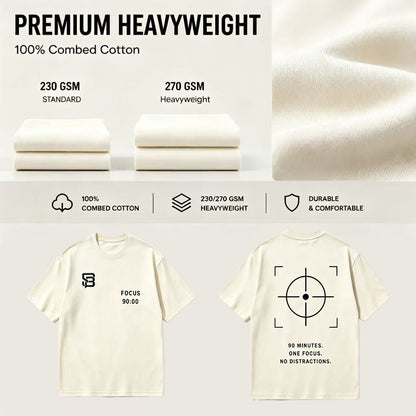90 Minuten. Ein Fokus. — Gewaschenes Oversize-T-Shirt