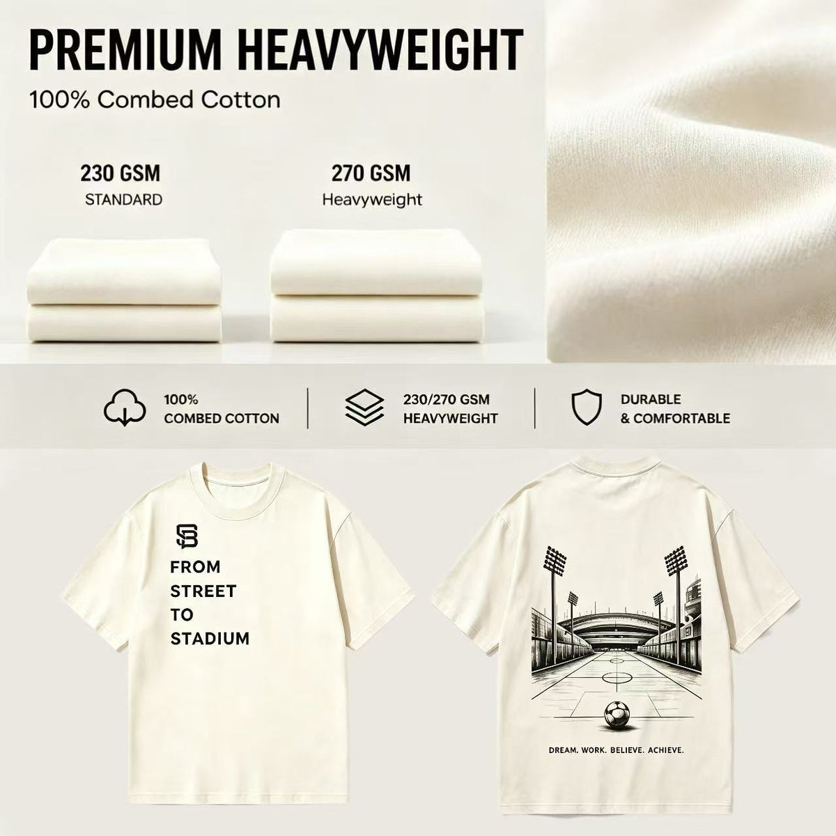 From Street to Stadium — Gewaschenes T-Shirt