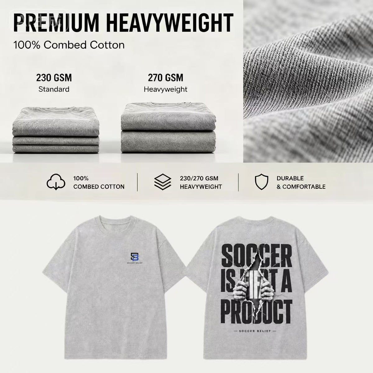 Soccer Isn't a Product — Regular pure cotton material