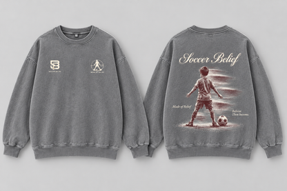 Made of Belief — Washed Oversized Crewneck