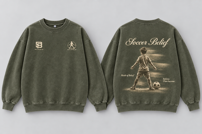 Made of Belief — Washed Oversized Crewneck