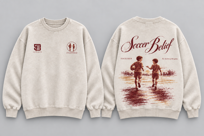 TOGETHER—Washed Oversized Crewneck