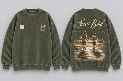 TOGETHER—Washed Oversized Crewneck