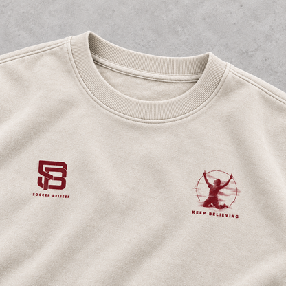 Keep Believing — Washed Oversized Crewneck