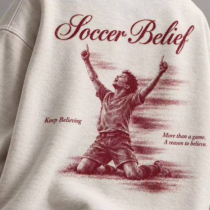 Keep Believing — Washed Oversized Crewneck