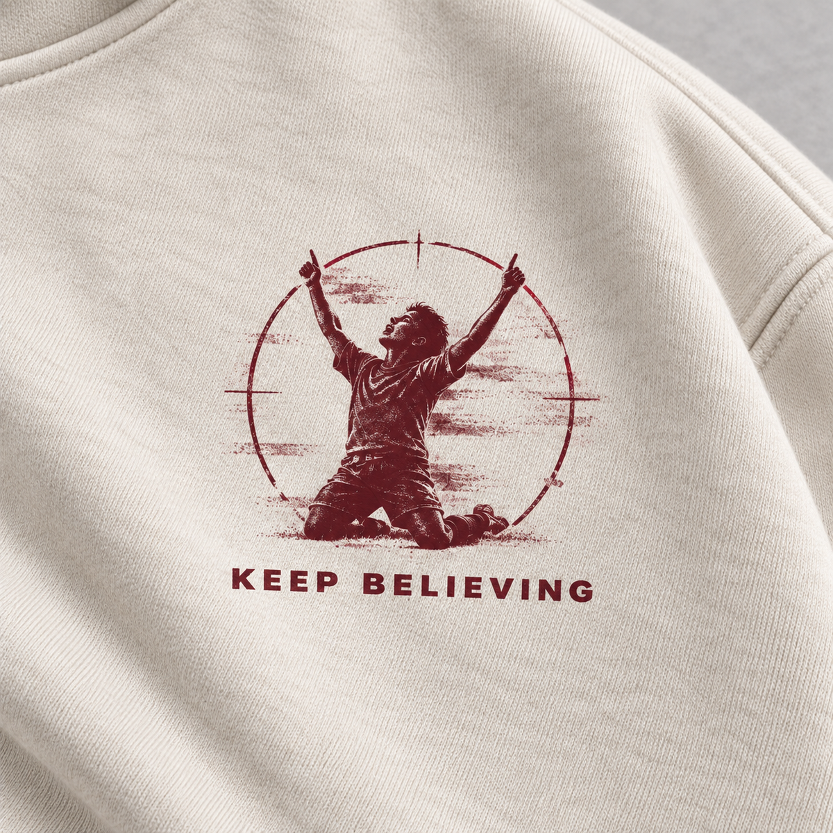 Keep Believing — Washed Oversized Hoodie