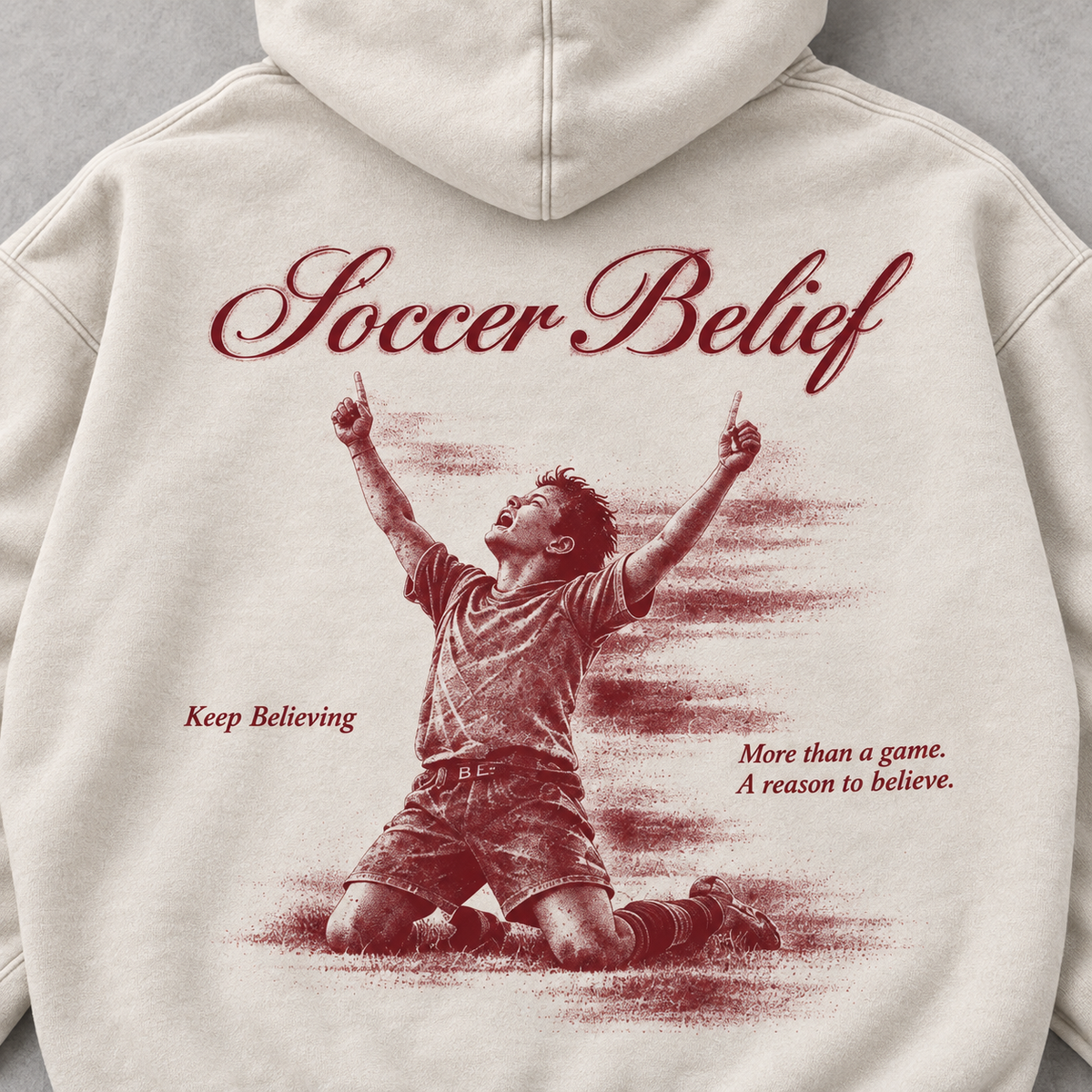 Keep Believing — Washed Oversized Hoodie