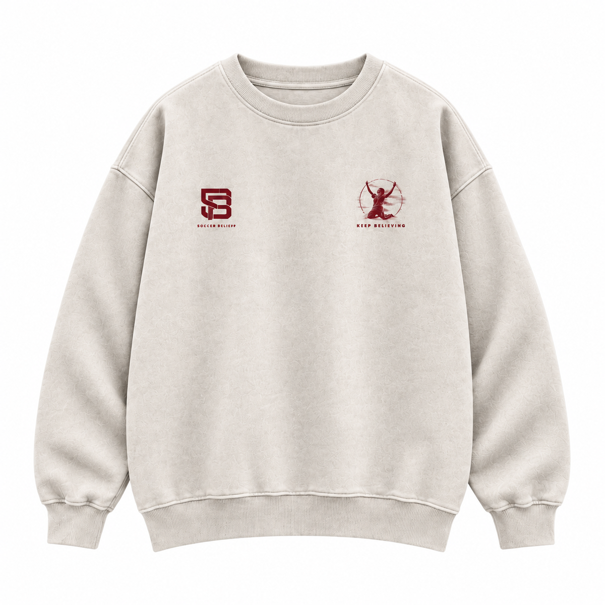 Keep Believing — Washed Oversized Crewneck
