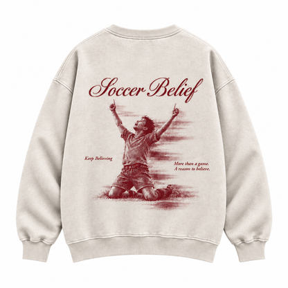Keep Believing — Washed Oversized Crewneck