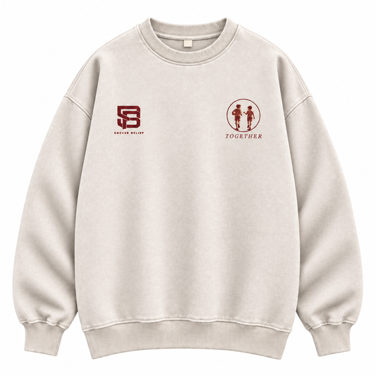 TOGETHER—Washed Oversized Crewneck