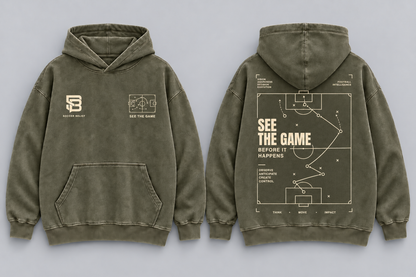See The Game Before It Happens Washed Oversized Hoodie