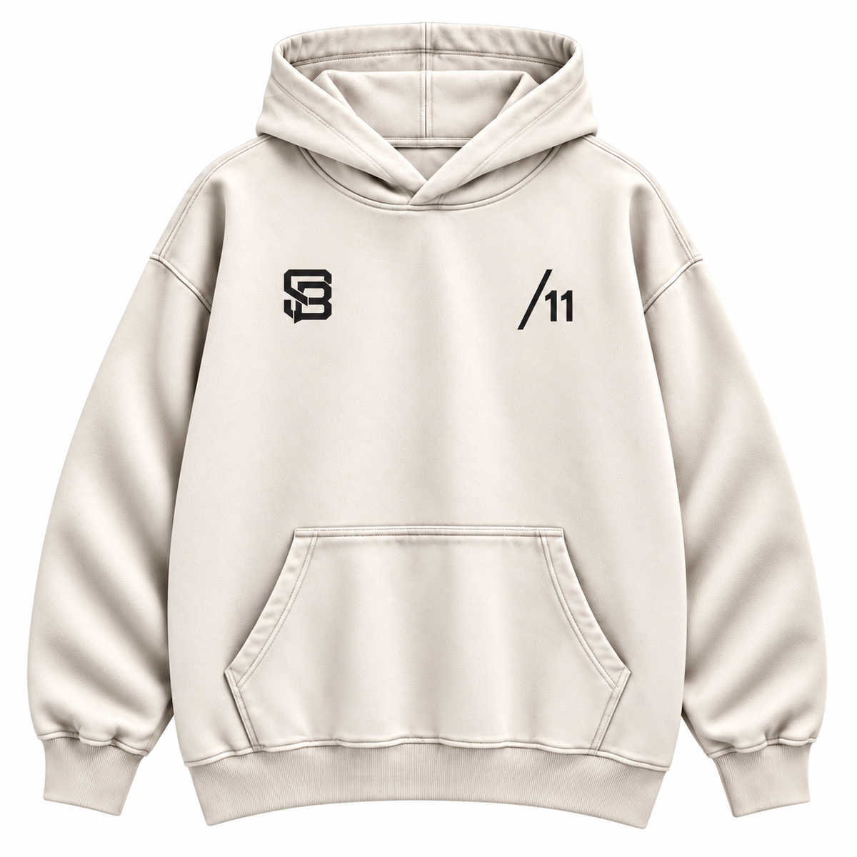 DOUBLE MARK 11 — Washed Oversized Hoodie
