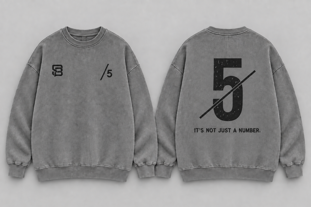 HOLD THE LINE — Washed Oversized Crewneck
