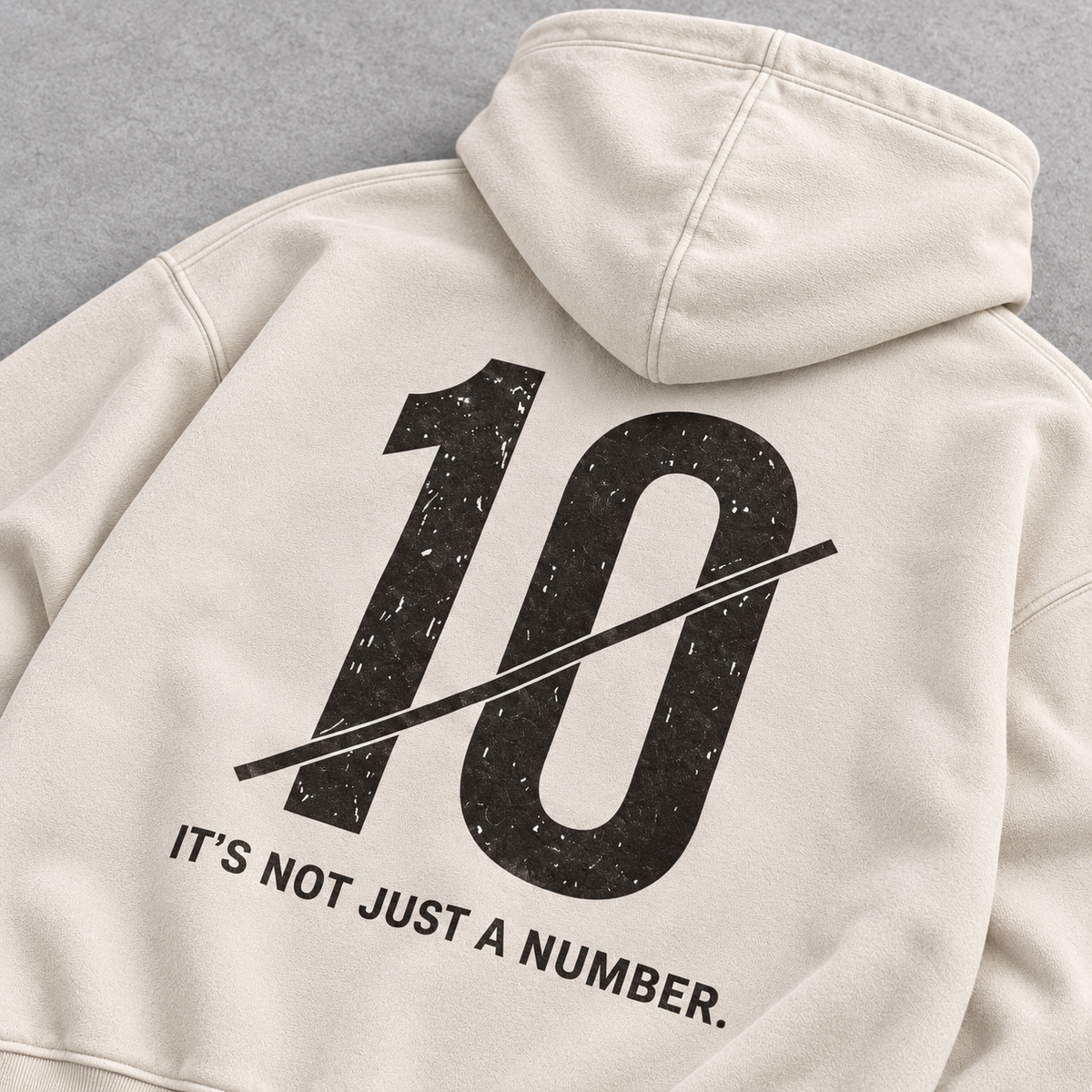 NOT JUST A NUMBER 10 — Washed Oversized Hoodie