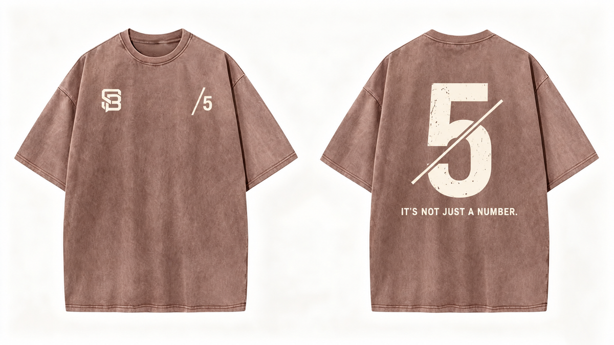 Not Just a Number #5 — Washed Oversized Tee