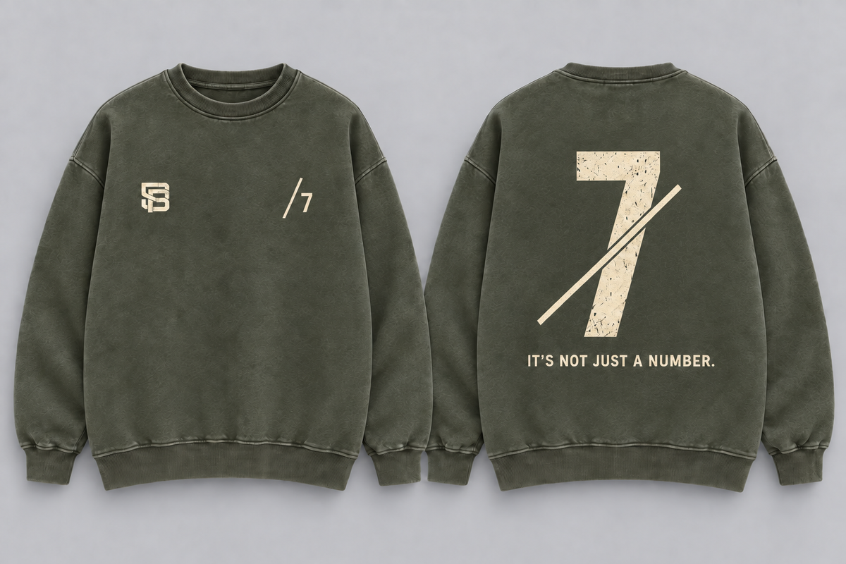 BREAK THE LINE — Washed Oversized Crewneck