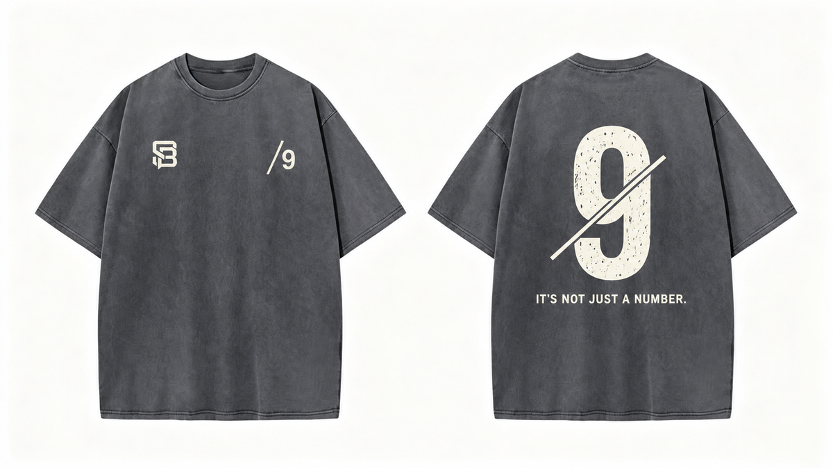 Not Just a Number #9 — Washed Oversized Tee