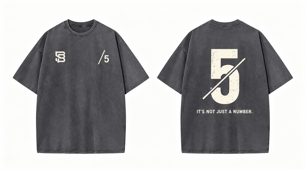 Not Just a Number #5 — Washed Oversized Tee