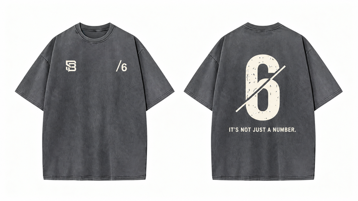 Not Just a Number #6 — Washed Oversized Tee