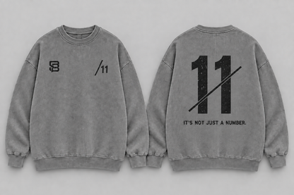 WIDE THREAT — Washed Oversized Crewneck