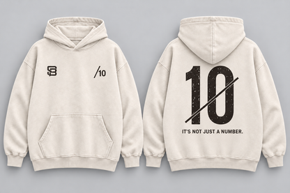 NOT JUST A NUMBER 10 — Washed Oversized Hoodie