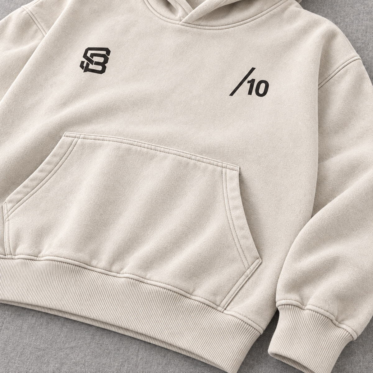 NOT JUST A NUMBER 10 — Washed Oversized Hoodie