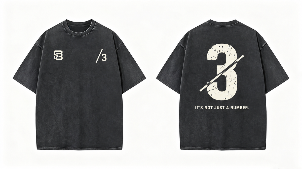 Not Just a Number #3 — Washed Oversized Tee