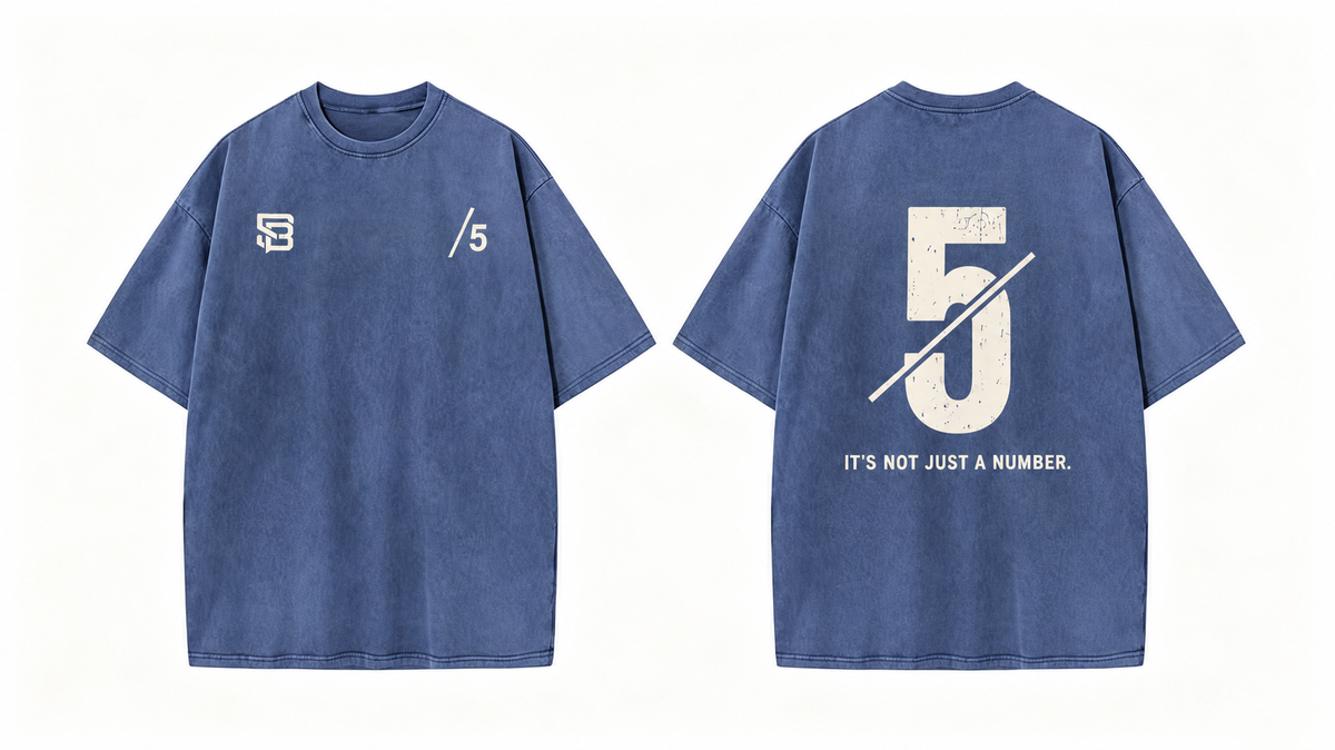Not Just a Number #5 — Washed Oversized Tee
