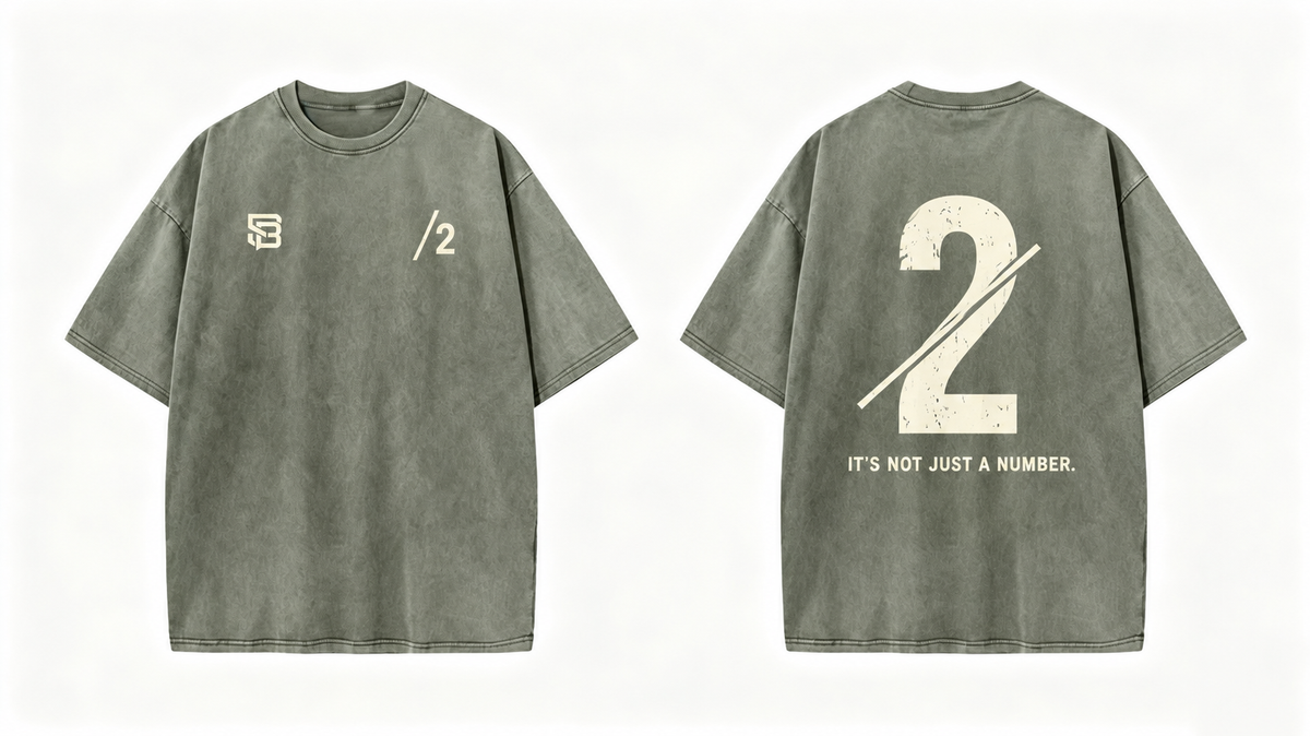 Not Just a Number #2 — Washed Oversized Tee