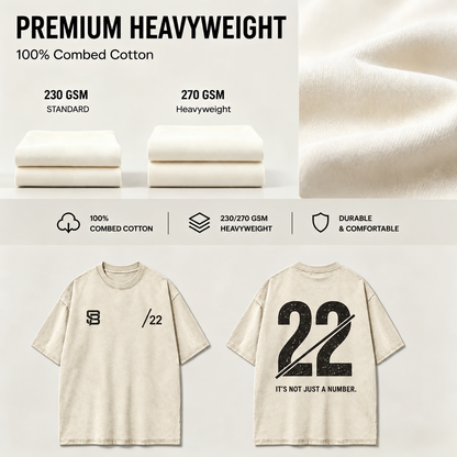 Not Just a Number #22 — Washed Oversized Tee