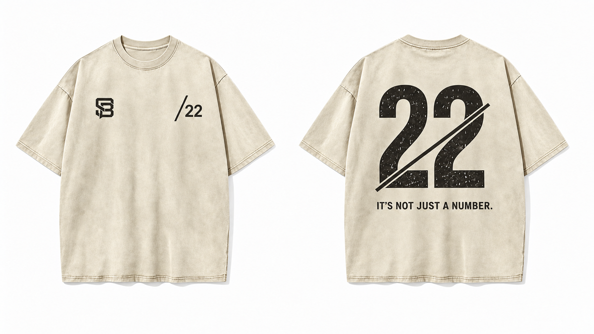 Not Just a Number #22 — Washed Oversized Tee