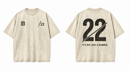 Not Just a Number #22 — Washed Oversized Tee