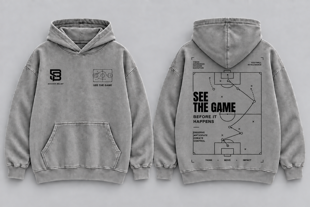 See The Game Before It Happens Washed Oversized Hoodie