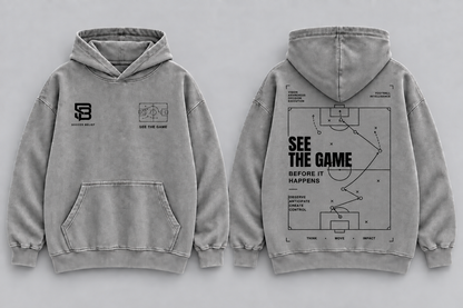 See The Game Before It Happens Washed Oversized Hoodie