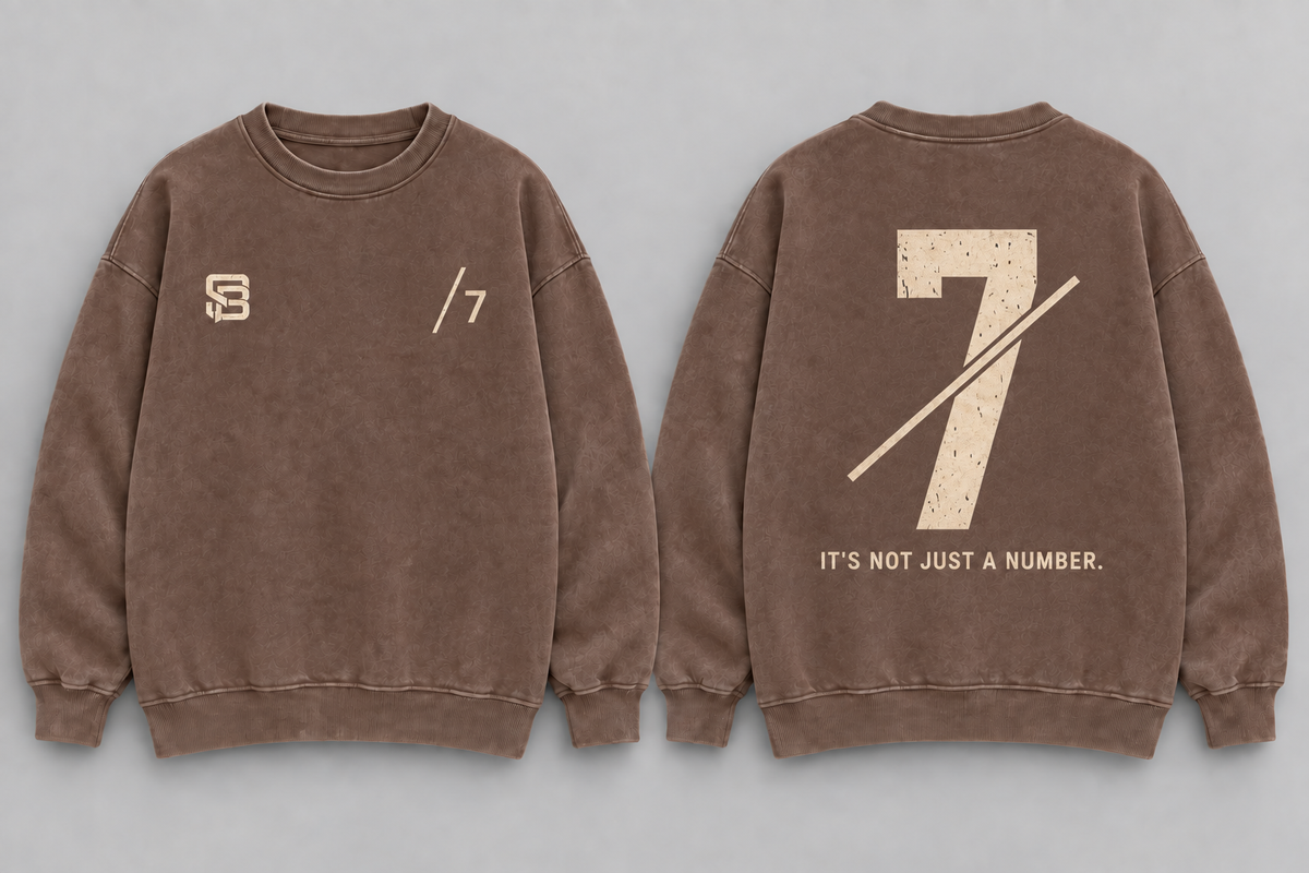 BREAK THE LINE — Washed Oversized Crewneck